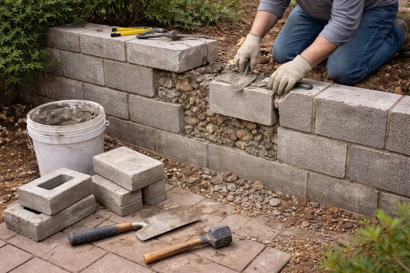 Block Wall Repair in Hartselle, AL