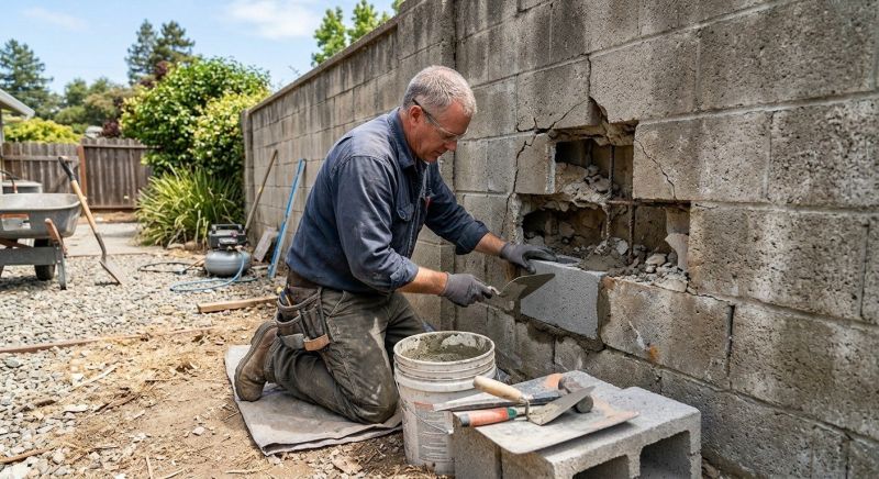 Block Wall Repair in Athens, AL