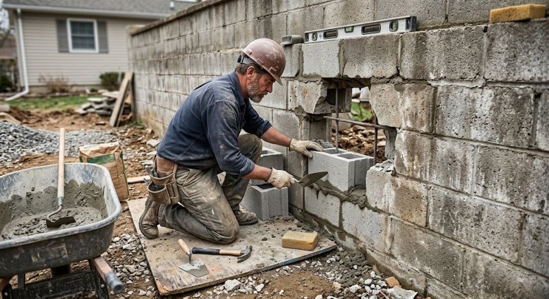 Block Wall Repair in Trinity, AL