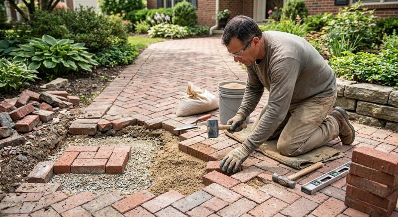Brick Hardscape Repair in Athens, AL