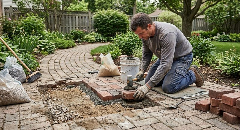 Brick Pathway Repair in Athens, AL