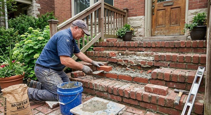 Brick Pathway Repair in Athens, AL