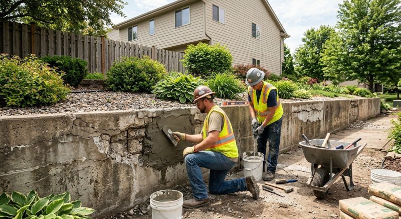 Brick Retaining Wall Repair in Athens, AL