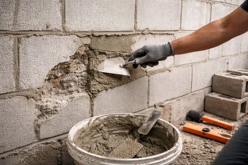 Cinder Block Wall Repair in Trinity, AL