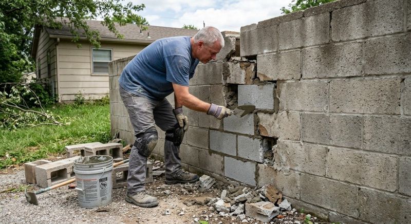 Concrete Block Repair in Hartselle, AL