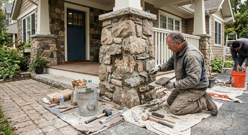 Stone Column Repair in Athens, AL