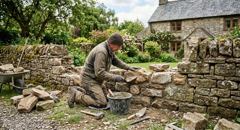 Stone Wall Repair in Harvest, AL