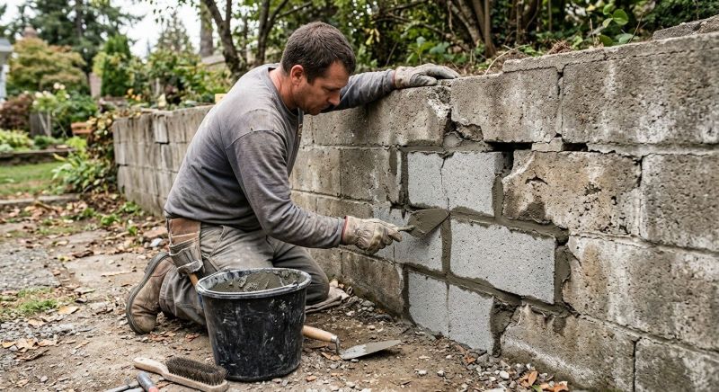 Stone Wall Repair in Madison, AL
